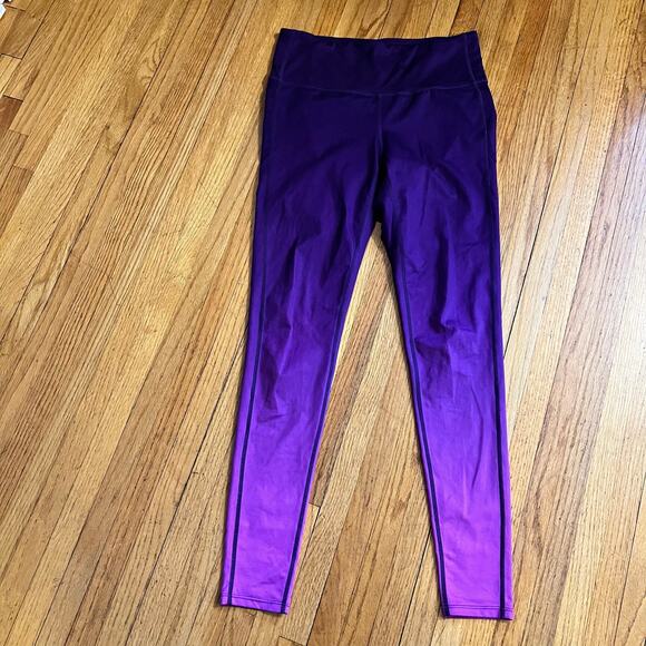 Athleta Leggings Womens Small High Rise Fadeout Ombré Chaturanga Tight Purple - Picture 1 of 10